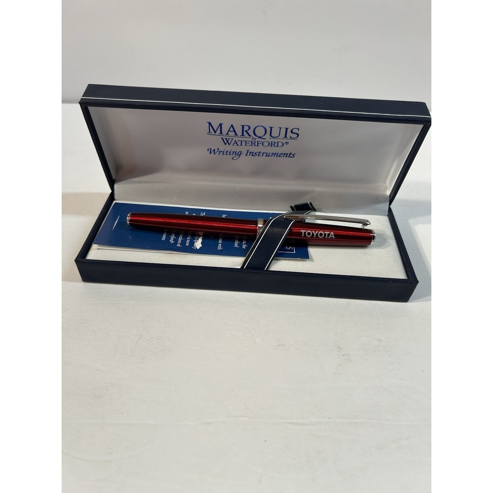 Marquis Waterford Red Ballpoint Pen Toyota Logo Gift Box New Corporate Promo